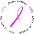"Pink Ribbon" Custom Monogram and Return Address Stamps