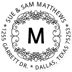 Designer Monogram Address Seal Size 2"